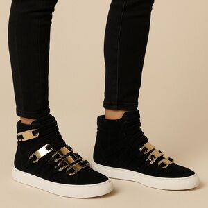 Gold chain sneakers
